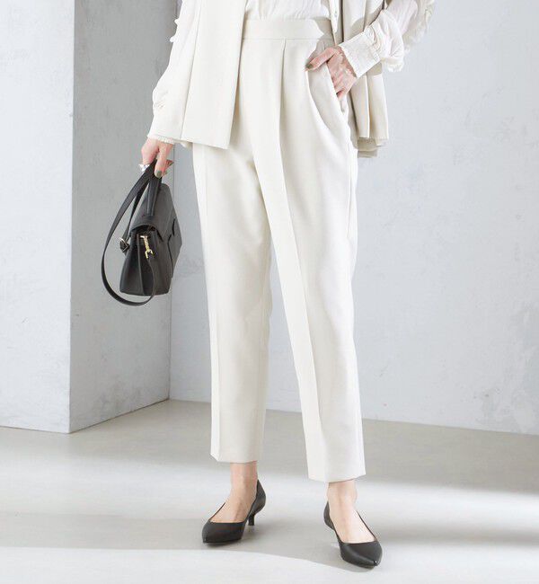 SHIPS for women「〈セレモニー対応可〉〈手洗い可能〉ダブルクロス パンツ 24SS（セットアップ対応）◇」|その他|