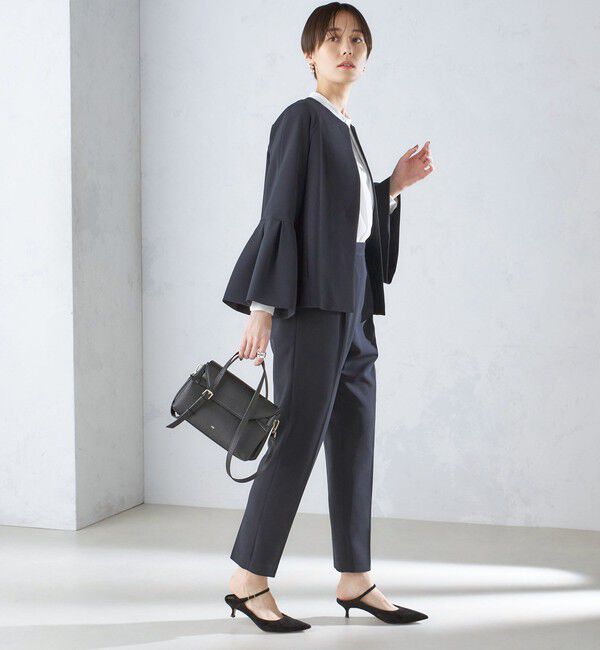 SHIPS for women「〈セレモニー対応可〉〈手洗い可能〉ダブルクロス パンツ 24SS（セットアップ対応）◇」|その他|