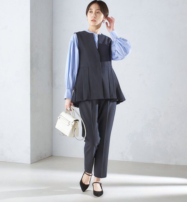SHIPS for women「〈セレモニー対応可〉〈手洗い可能〉ダブルクロス パンツ 24SS（セットアップ対応）◇」|その他|