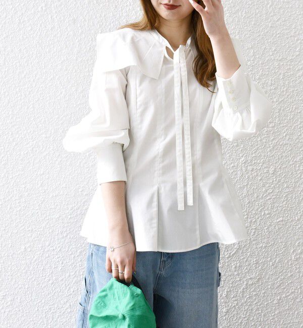 SHIPS any「SHIPS any:〈洗濯機可能〉REPREVE カラー シャツ ブラウス」|シャツ・ブラウス|