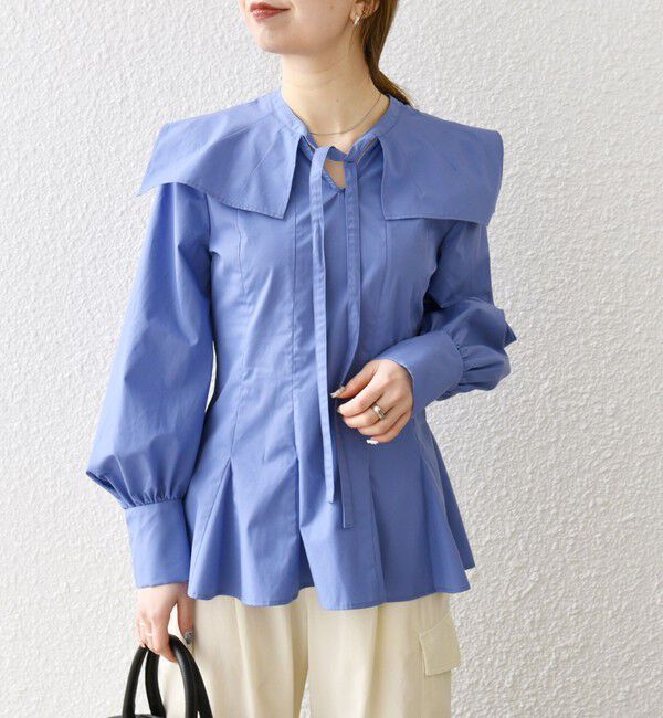 SHIPS any「SHIPS any:〈洗濯機可能〉REPREVE カラー シャツ ブラウス」|シャツ・ブラウス|