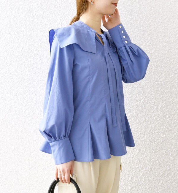 SHIPS any「SHIPS any:〈洗濯機可能〉REPREVE カラー シャツ ブラウス」|シャツ・ブラウス|