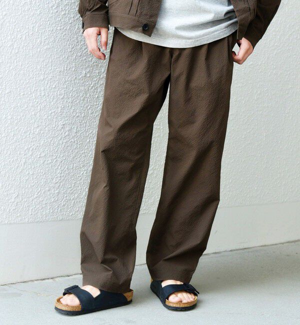 SHIPS any「SHIPS any: 〈撥水・軽量〉SOLOTEX(R) シアサッカー セミワイド イージーパンツ◆」|チノ|