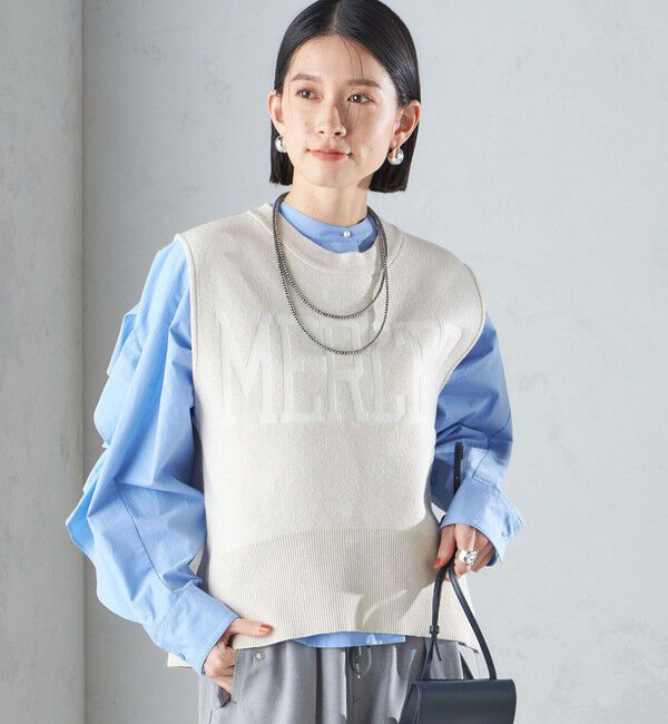 SHIPS for women「〈手洗い可能〉近江晒 タイプライター ラッフル ブラウス 24SS ◇」|シャツ・ブラウス|