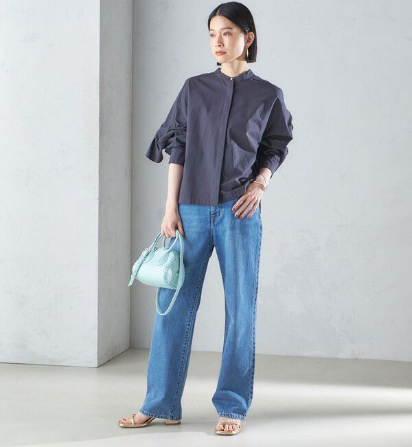 SHIPS for women「〈手洗い可能〉近江晒 タイプライター ラッフル ブラウス 24SS ◇」|シャツ・ブラウス|