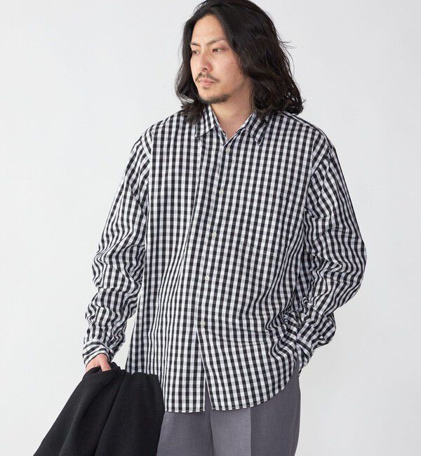 SHIPS「SHIPS: レギュラーカラー ベーシック ロングスリーブ シャツ 〈ストライプ/ギンガムチェック〉」|シャツ・ブラウス|