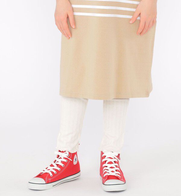SHIPS KIDS「SHIPS KIDS:145～170cm /〈接触冷感/UVカット〉リブ レギンス」|レギンス・スパッツ|ナチュラル