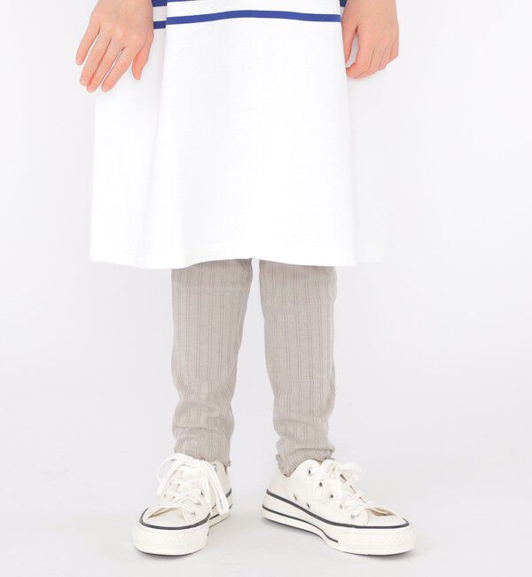 SHIPS KIDS「SHIPS KIDS:145～170cm /〈接触冷感/UVカット〉リブ レギンス」|レギンス・スパッツ|