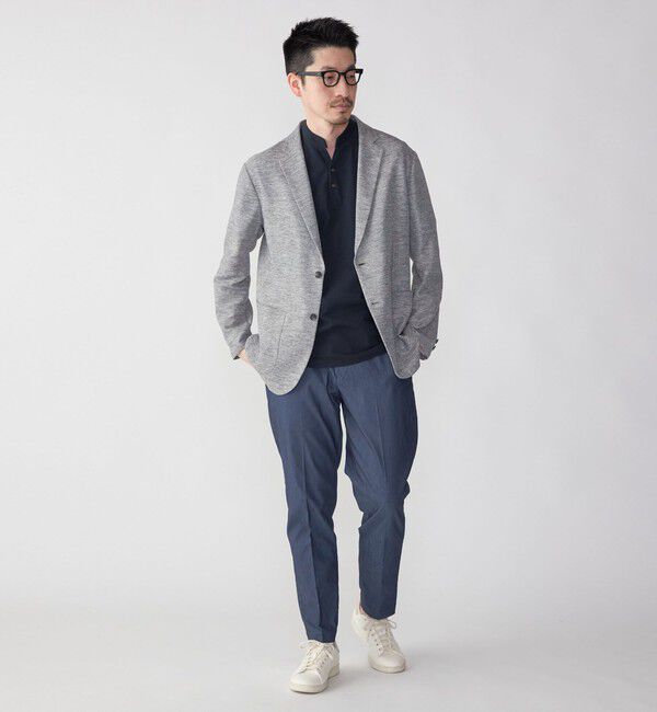 SHIPS「【WEB限定】SHIPS:〈接触冷感〉アイスタッチ プレーティングジャージー パイピング バンドカラーポロシャツ」|ポロシャツ|