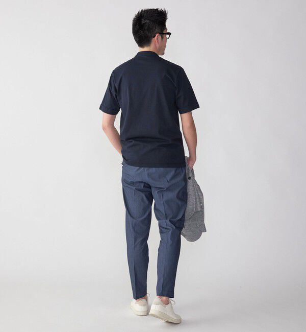 SHIPS「【WEB限定】SHIPS:〈接触冷感〉アイスタッチ プレーティングジャージー パイピング バンドカラーポロシャツ」|ポロシャツ|