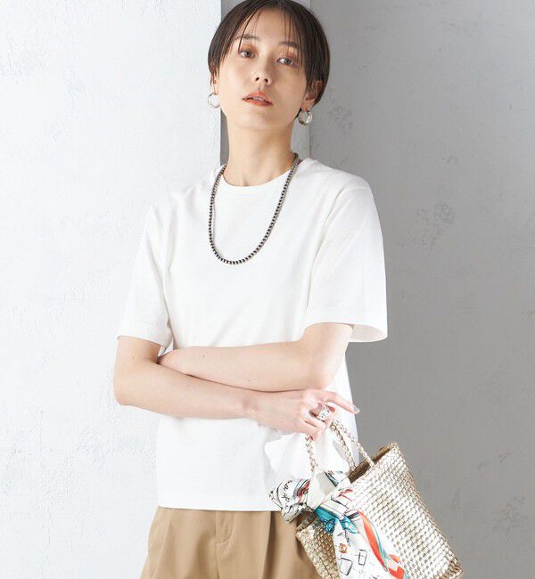 SHIPS for women「〈手洗い可能〉ベーシック TEE」|Tシャツ・カットソー|