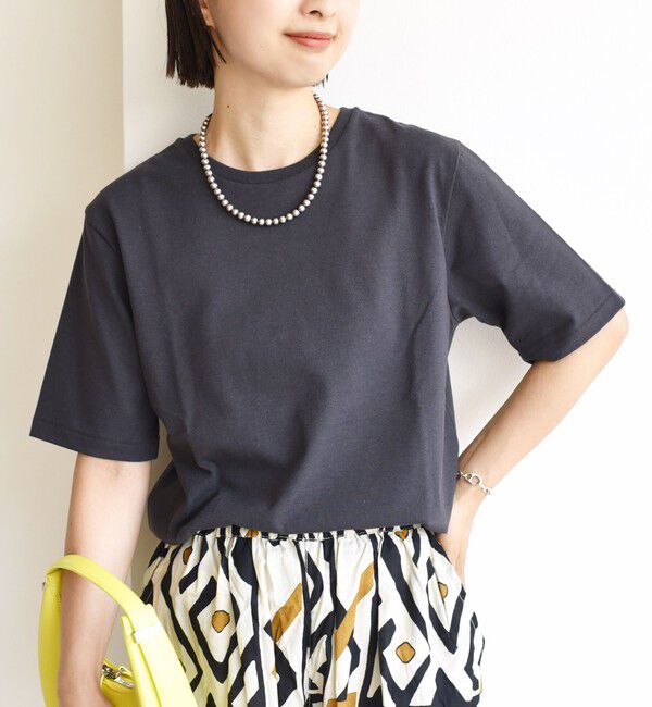 SHIPS for women「〈手洗い可能〉ベーシック TEE」|Tシャツ・カットソー|ダークグレー