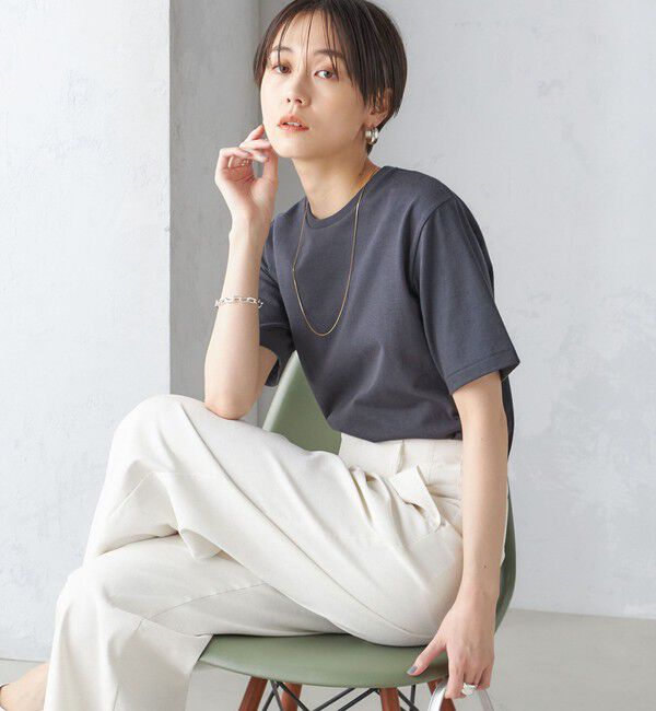 SHIPS for women「〈手洗い可能〉ベーシック TEE」|Tシャツ・カットソー|