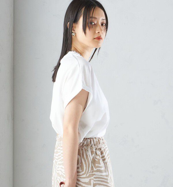 SHIPS for women「ローズペトール 半袖 プリント TEE」|Tシャツ・カットソー|