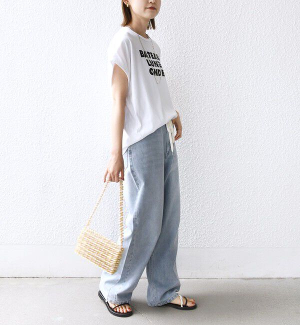 SHIPS for women「ローズペトール 半袖 プリント TEE」|Tシャツ・カットソー|