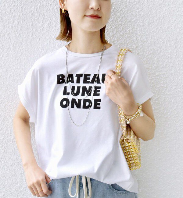 SHIPS for women「ローズペトール 半袖 プリント TEE」|Tシャツ・カットソー|