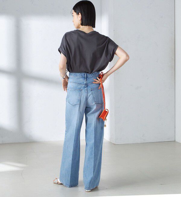 SHIPS for women「ローズペトール 半袖 プリント TEE」|Tシャツ・カットソー|