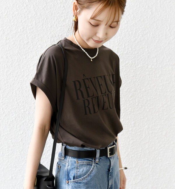 SHIPS for women「ローズペトール 半袖 プリント TEE」|Tシャツ・カットソー|