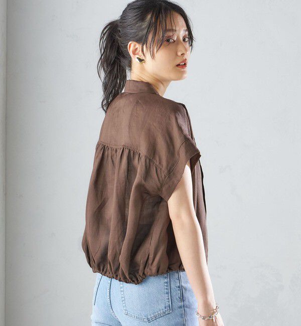 SHIPS for women「〈手洗い可能〉リネン ラペル デザイン 羽織 シャツ ◇」|シャツ・ブラウス|
