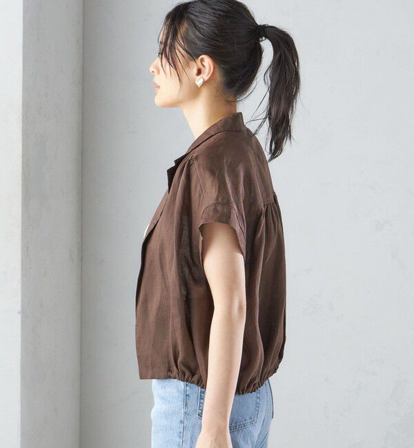 SHIPS for women「〈手洗い可能〉リネン ラペル デザイン 羽織 シャツ ◇」|シャツ・ブラウス|