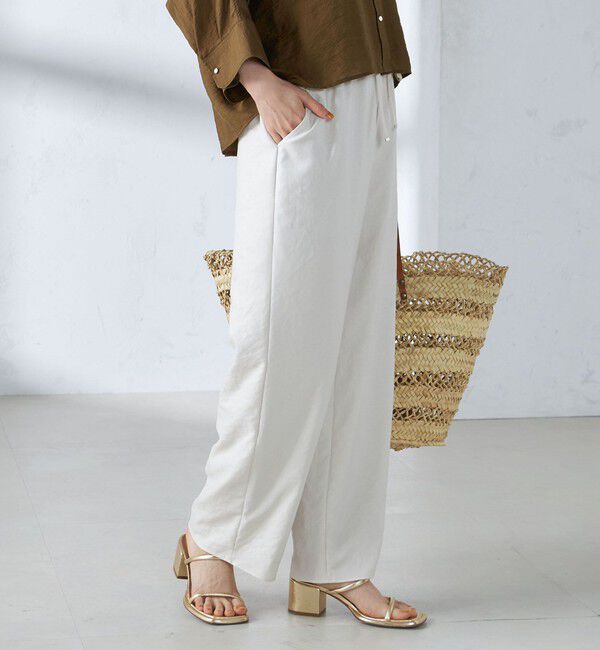 SHIPS for women「〈手洗い可能〉ツイル ドロスト パンツ」|その他|