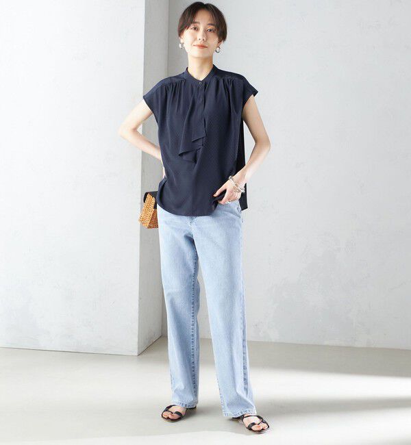 SHIPS for women「〈手洗い可能〉スカーフ タイ フレンチ スリーブ ブラウス ◇」|シャツ・ブラウス|