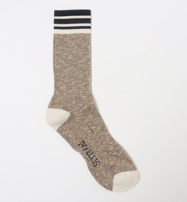 SHIPS「IVY ELLIS: スラブ ライン ソックス」|ソックス|キャメル