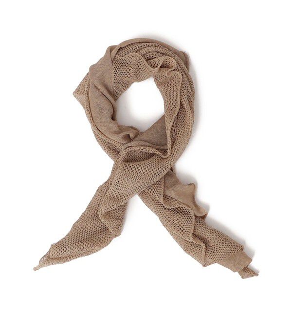 SHIPS for women「THROW:クロス メッシュ スカーフ」|ストール|ベージュ