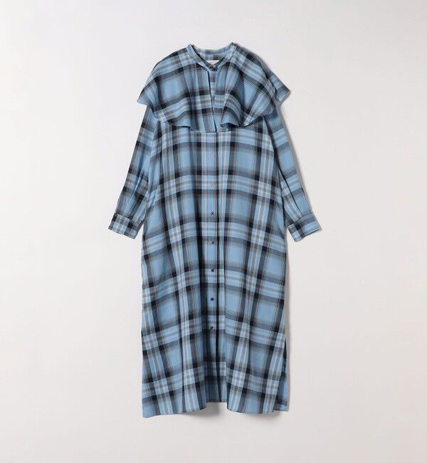 SHIPS any「SHIPS any:〈洗濯機可能〉ペール チェック ヨーク フリル ワンピース」|ワンピース|