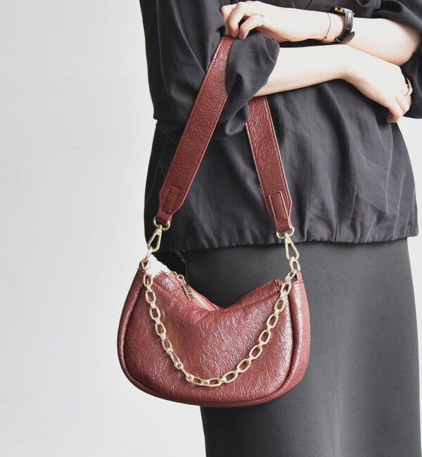 quaranciel「quaranciel: ハーフムーン 3way チェーン ミニ ショルダー バッグ」|ショルダー・メッセンジャー|