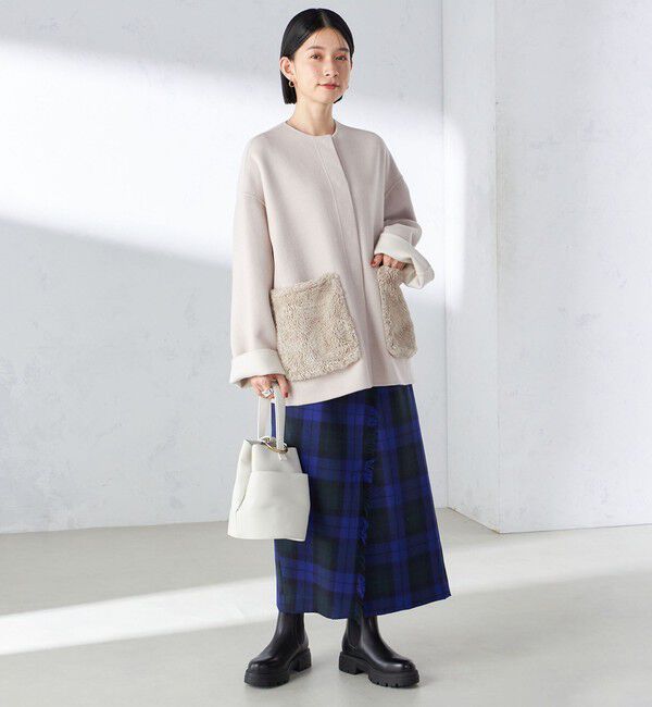 SHIPS for women「チェック フリンジ スカート」|スカート|