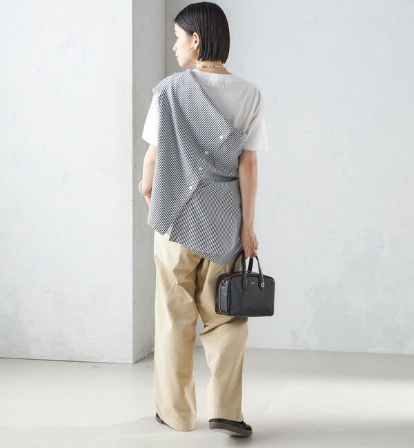 SHIPS for women「【SHIPS別注】Odub:〈洗濯機可能〉ワイド チノ パンツ」|チノ|