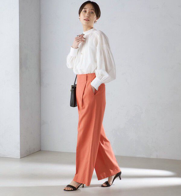 SHIPS for women「〈手洗い可能 / UVカット〉ドライオックス フロント タック ストレート パンツ」|その他|