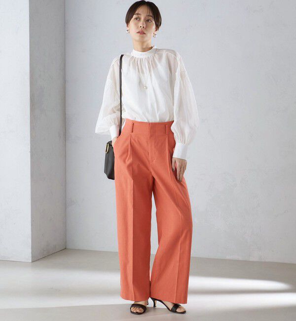 SHIPS for women「〈手洗い可能 / UVカット〉ドライオックス フロント タック ストレート パンツ」|その他|