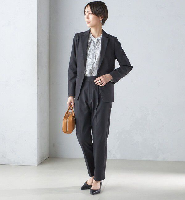 SHIPS for women「〈手洗い可能〉ツイル ストレッチ パンツ（セットアップ対応）」|スラックス|