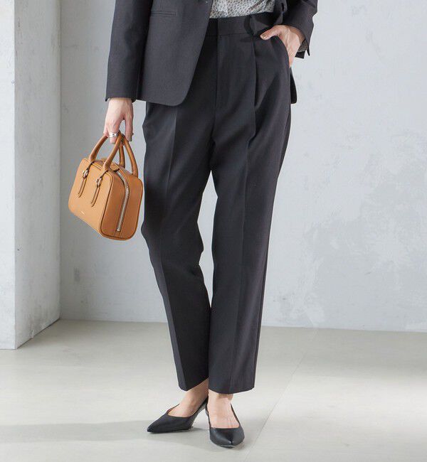 SHIPS for women「〈手洗い可能〉ツイル ストレッチ パンツ（セットアップ対応）」|スラックス|