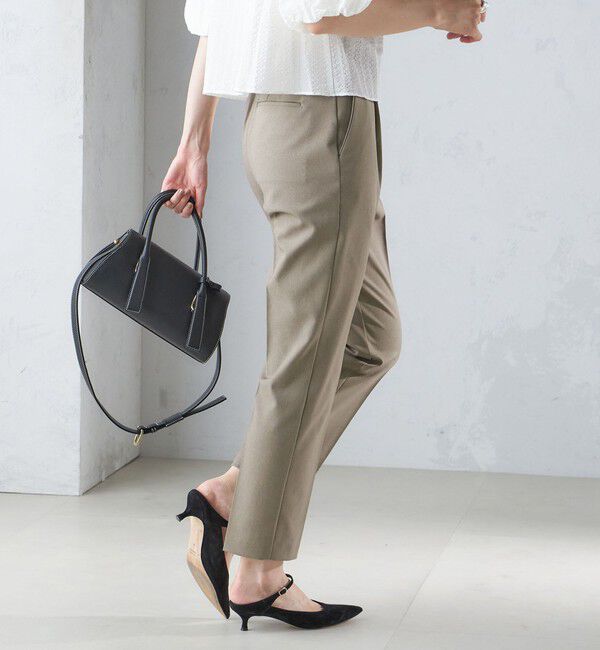 SHIPS for women「〈手洗い可能〉ツイル ストレッチ パンツ（セットアップ対応）」|スラックス|