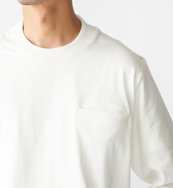 SHIPS「【WEB限定】SHIPS:〈抗菌・防臭〉テレワーク ビズ ワンポイントロゴ クルーネック長袖Tシャツ」|Tシャツ・カットソー|