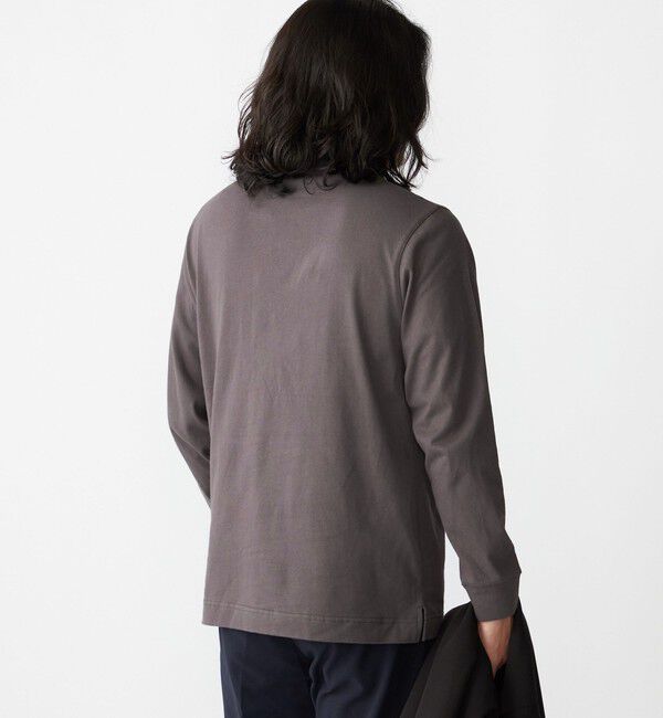 SHIPS「【WEB限定】SHIPS:〈抗菌・防臭〉テレワーク ビズ ワンポイントロゴ クルーネック長袖Tシャツ」|Tシャツ・カットソー|