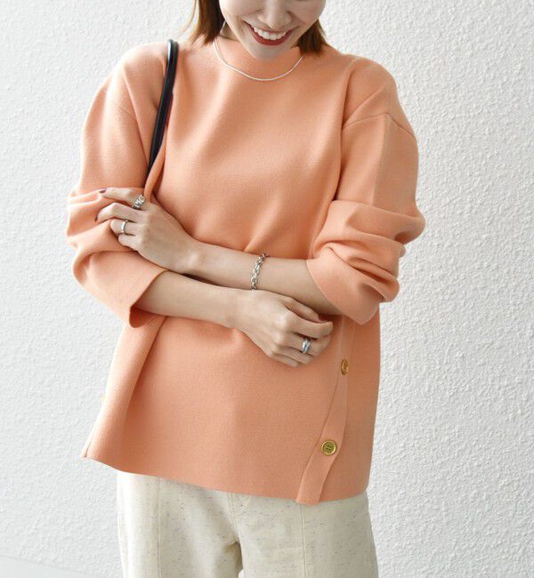 SHIPS any「SHIPS any:〈手洗い可能〉ミラノリブ スタンドカラー ニット プルオーバー」|ニット・セーター|