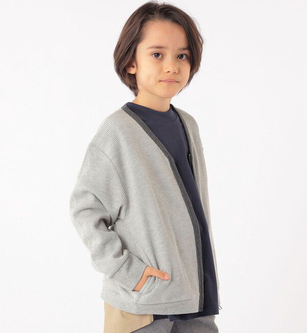 SHIPS KIDS「SHIPS KIDS:100～130cm / ワッフル カーディガン」|カーディガン|