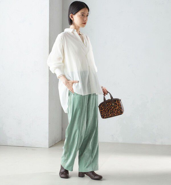 SHIPS for women「〈手洗い可能〉ベッチン ライン ストレート パンツ」|その他|