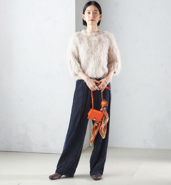 SHIPS for women「〈手洗い可能〉ベッチン ライン ストレート パンツ」|その他|