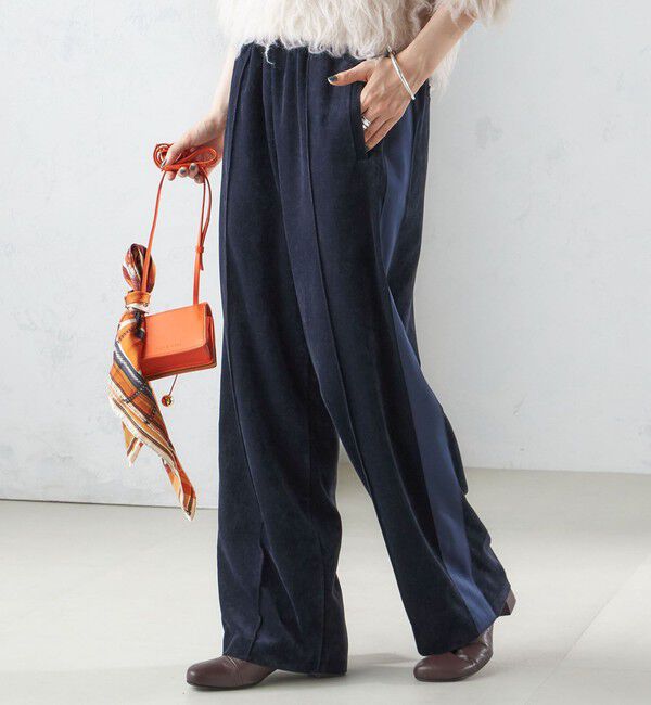 SHIPS for women「〈手洗い可能〉ベッチン ライン ストレート パンツ」|その他|