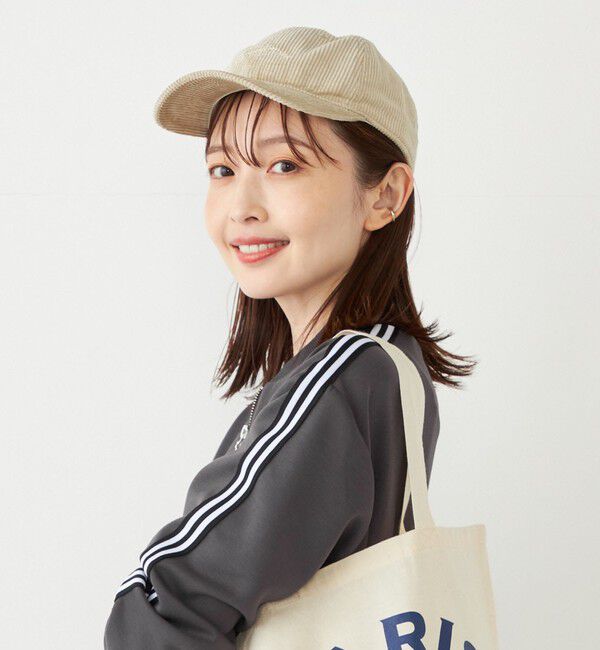 SHIPS Colors 「odds:コーデュロイ ロゴ キャップ」|キャップ・キャスケット|ベージュ