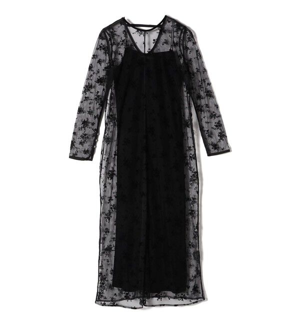 SHIPS for women「kaene:フロッキー レース ポリエステルベロア 2WAY ドレス（セレモニー対応可）」|ワンピース|