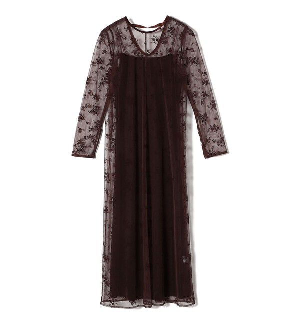 SHIPS for women「kaene:フロッキー レース ポリエステルベロア 2WAY ドレス（セレモニー対応可）」|ワンピース|