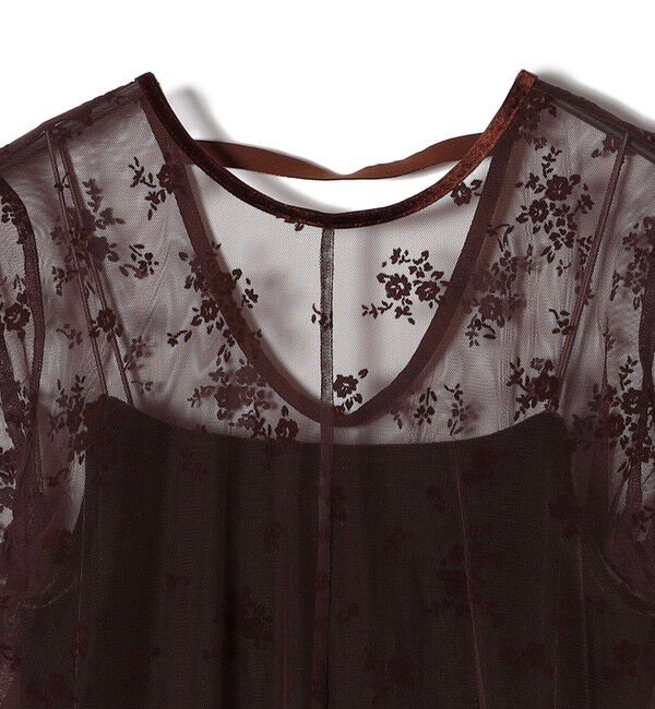 SHIPS for women「kaene:フロッキー レース ポリエステルベロア 2WAY ドレス（セレモニー対応可）」|ワンピース|