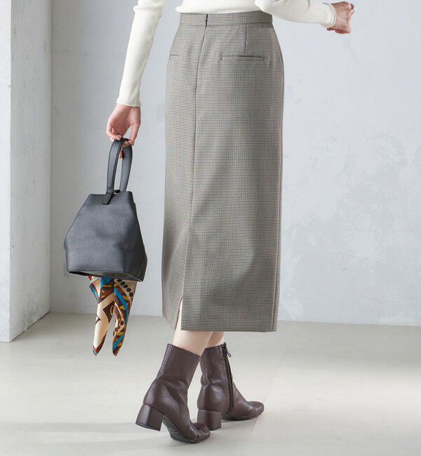 SHIPS for women「ウール混 チェック タイト スカート（セットアップ対応）」|タイト|