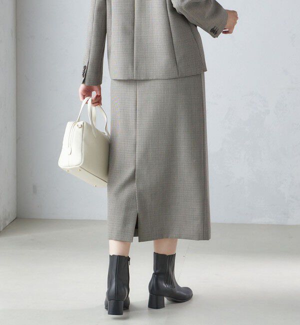 SHIPS for women「ウール混 チェック タイト スカート（セットアップ対応）」|タイト|